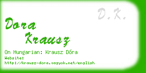 dora krausz business card